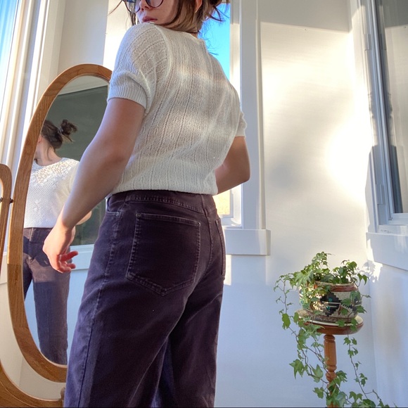 white flowery knit blouse - Picture 3 of 4